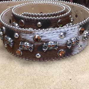 b.b simon pirate and cowhide belt.